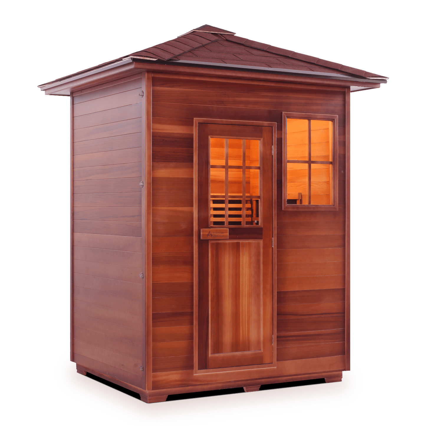 Enlighten Infrared/Traditional Sauna SAPPHIRE - 3 Peak - 3 Person Outdoor Sauna