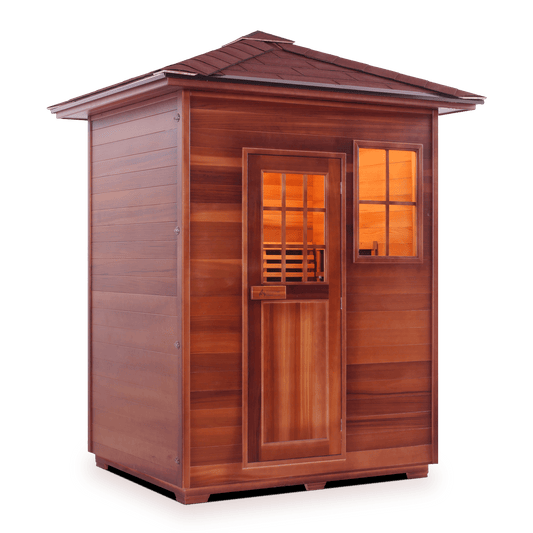 Enlighten Full Spectrum Infrared Sauna SIERRA - 3 Peak - 3 Person Outdoor Sauna