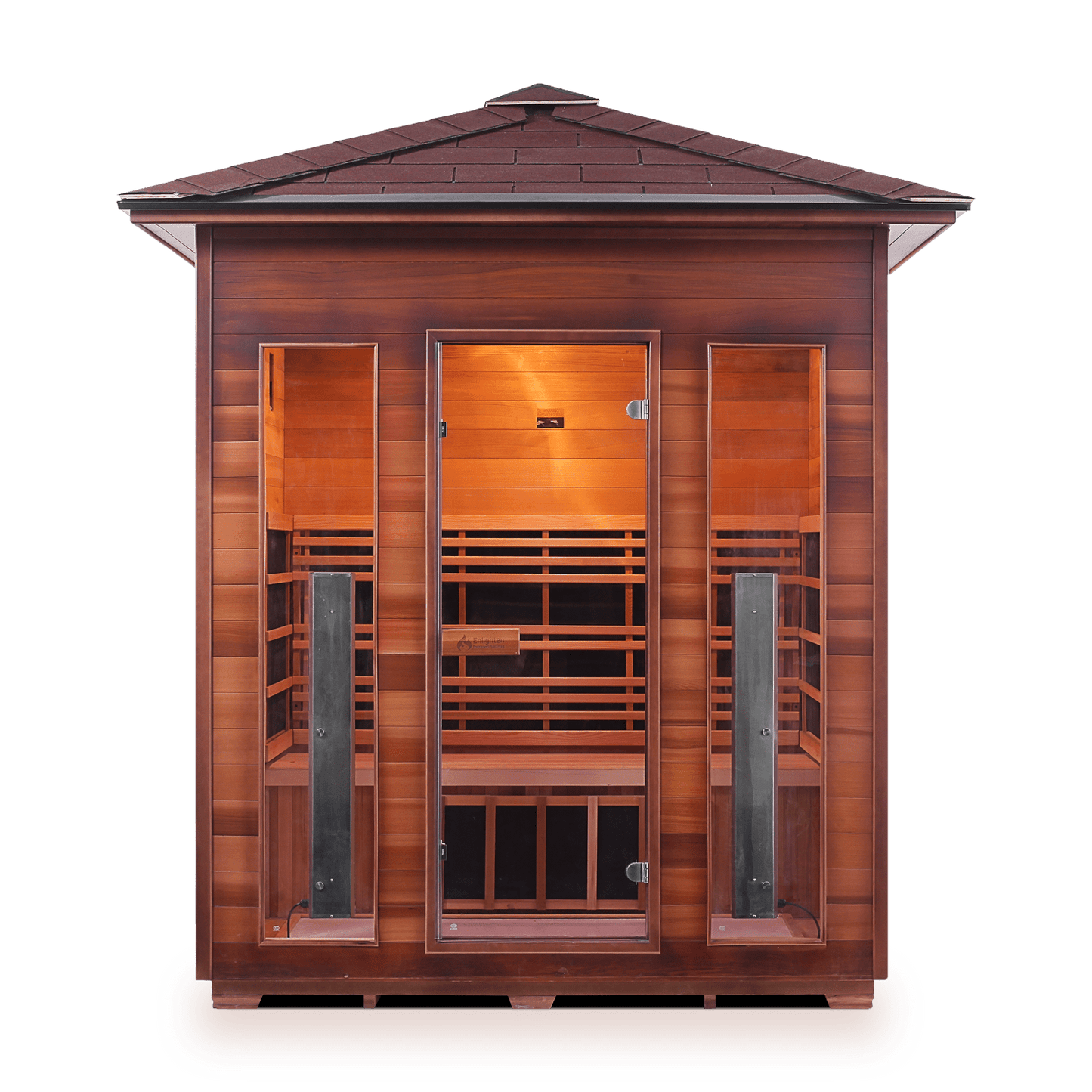Enlighten Full Spectrum Infrared Sauna RUSTIC - 4 Peak - 4 Person Outdoor Sauna