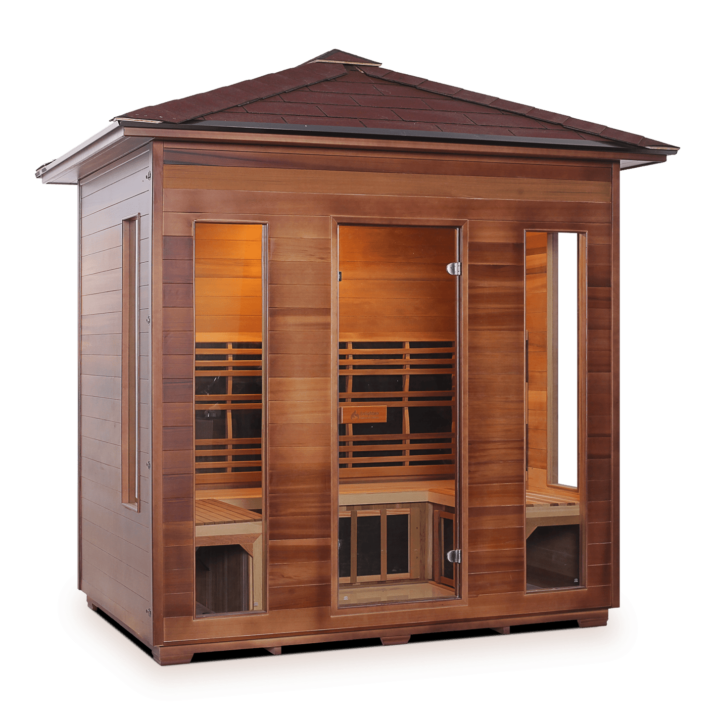 Enlighten Full Spectrum Infrared Sauna RUSTIC - 5 Peak - 5 Person Outdoor Sauna