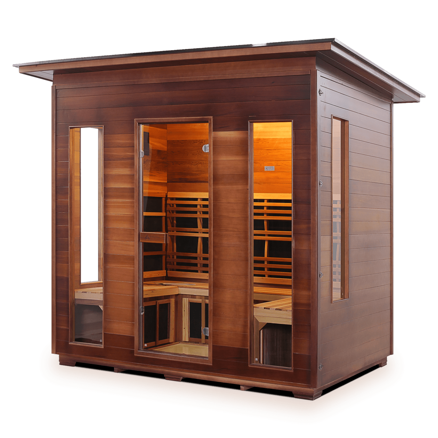 Enlighten Full Spectrum Infrared Sauna RUSTIC - 5 Slope - 5 Person Outdoor Sauna