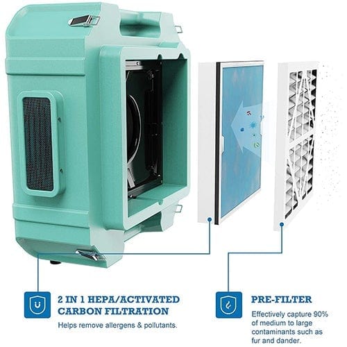 Air Scrubber Alorair Pureairo Hepa Pro 770 Green Industrial Air Scrubber Alorair
