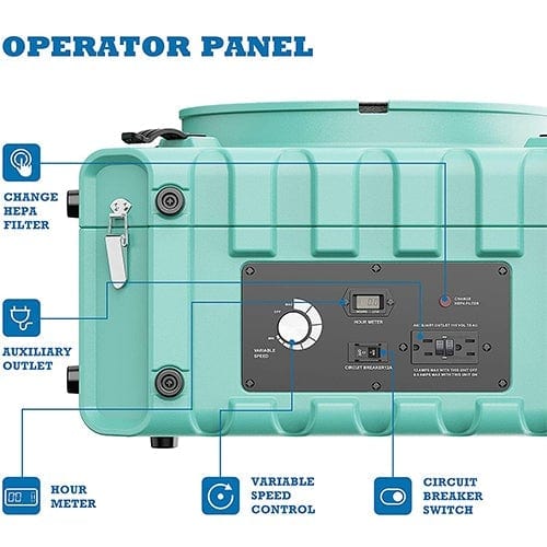 Air Scrubber Alorair Pureairo Hepa Pro 770 Green Industrial Air Scrubber Alorair