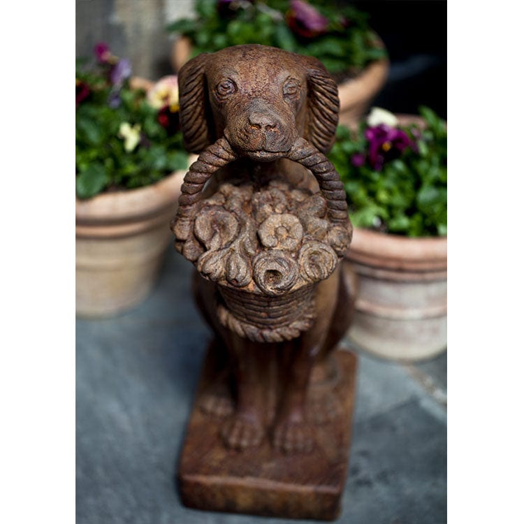 Vintage Dog with Basket Campania International