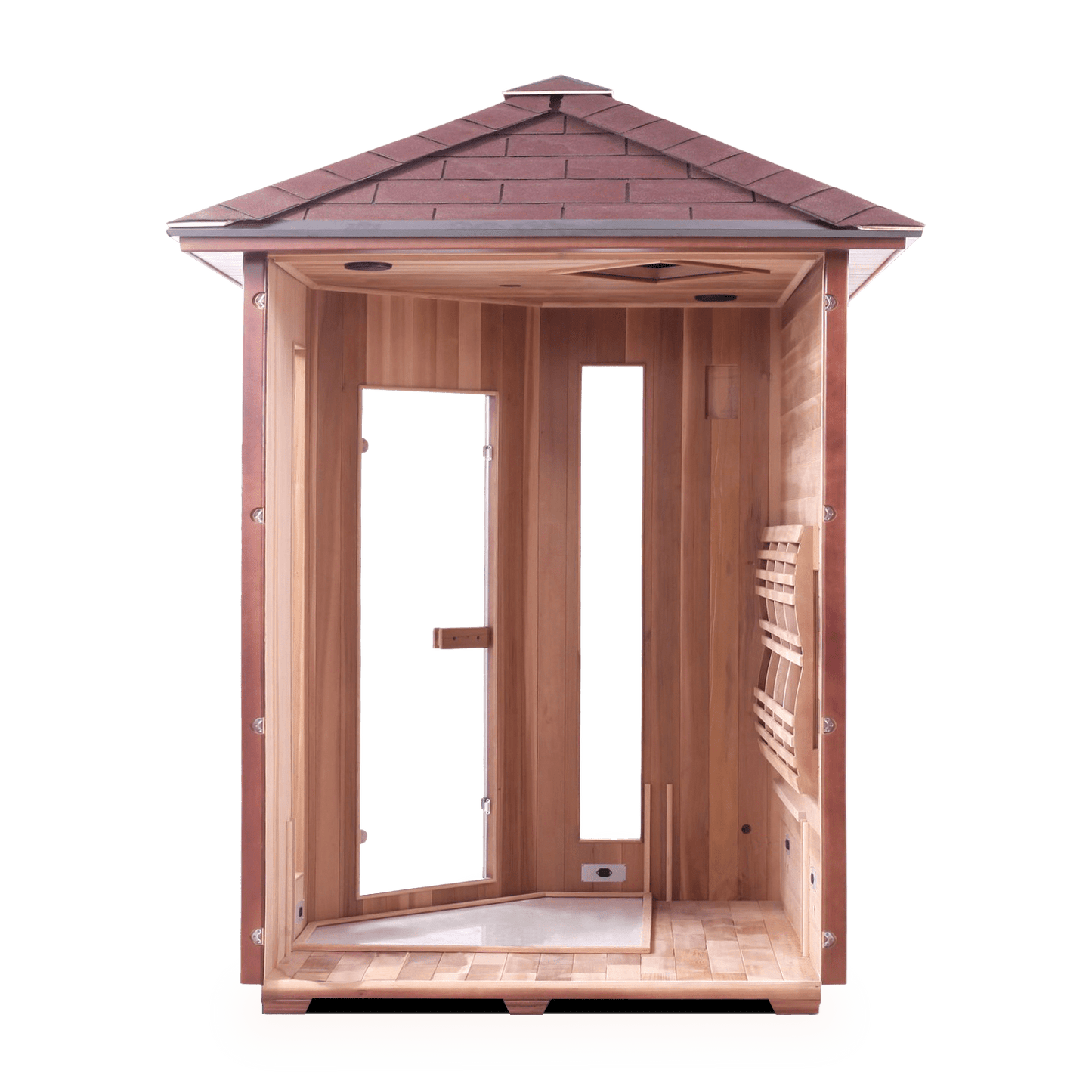 Enlighten Full Spectrum Infrared Sauna RUSTIC - 4C Peak - 4 Person Outdoor Sauna