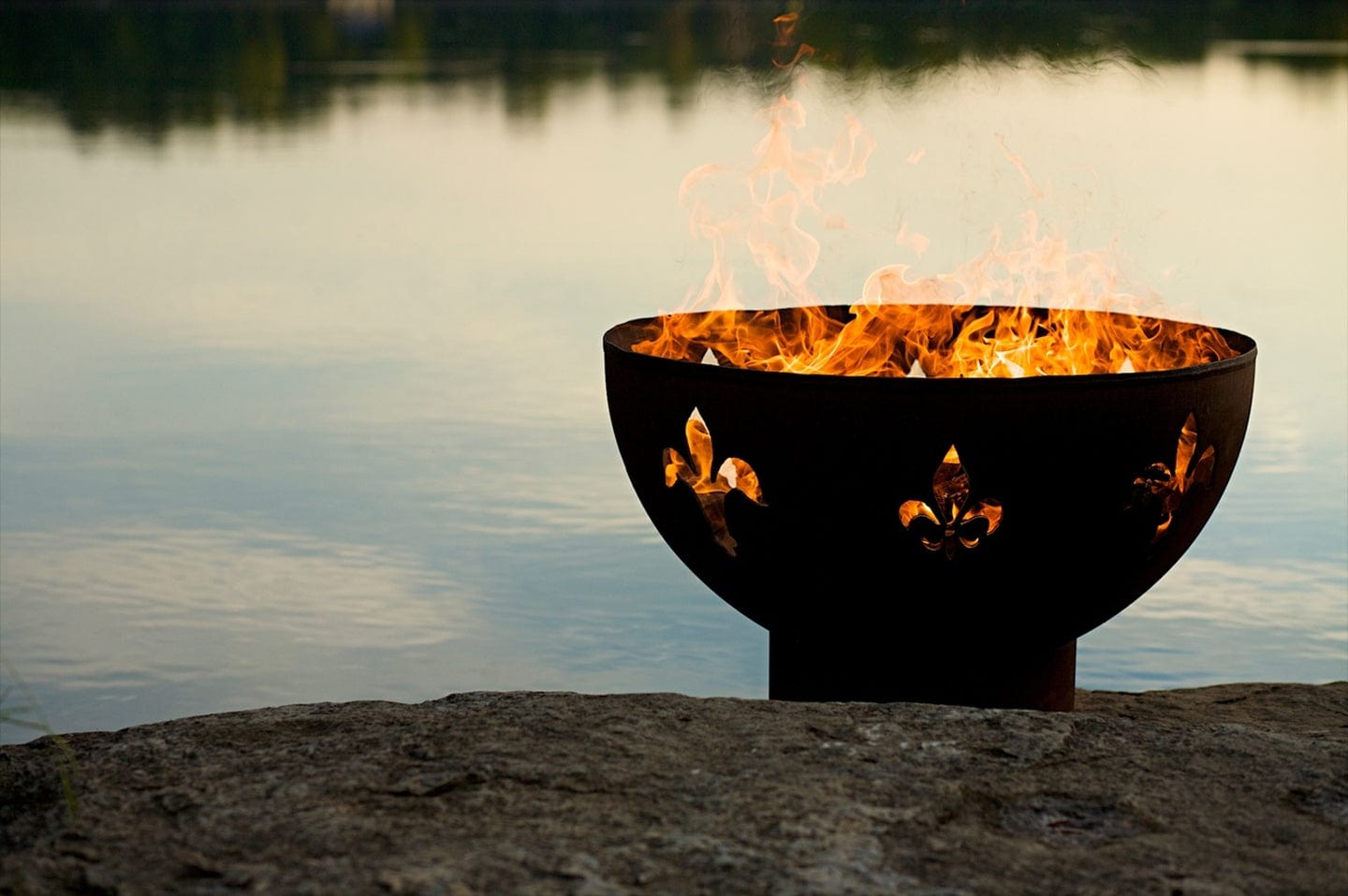 Fire Pit Art - Fleur de Lis Fire Pit Art