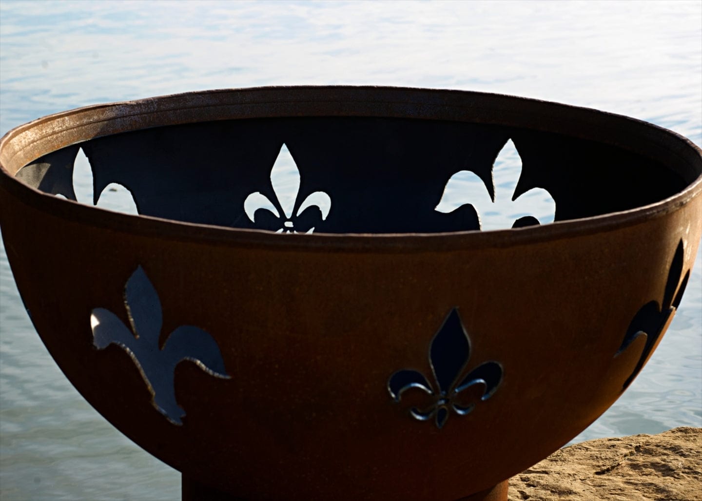 Fire Pit Art - Fleur de Lis Fire Pit Art