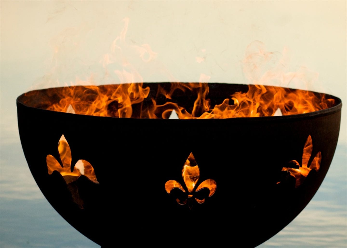 Fire Pit Art - Fleur de Lis Fire Pit Art