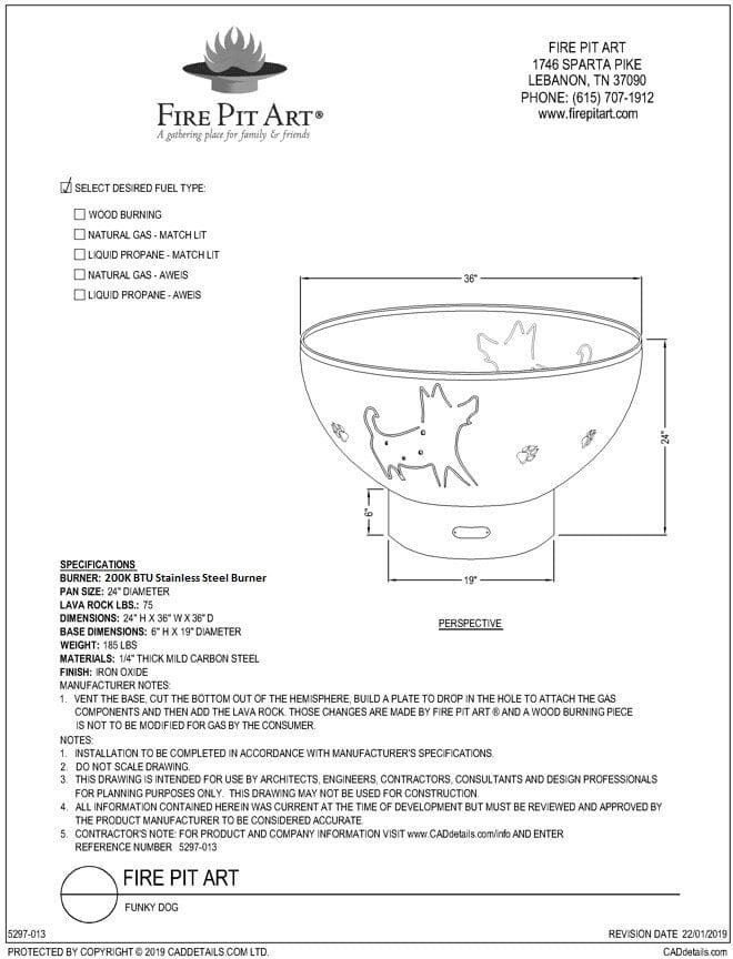 Fire Pit Art - Funky Dog Fire Pit Art