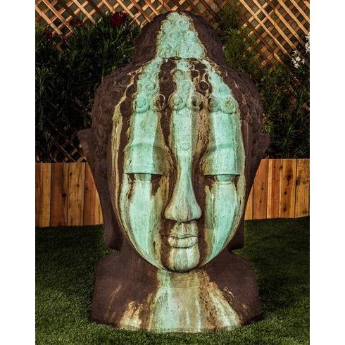 Gist Buddha Head Sculpture 15W x 16D x 30H - G-BHEAD GFRC