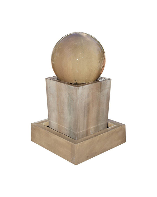 G-OBTF-B24 GFRC Gist Obtuse Fountain w/ Ball - 32W x 32D x 44H Gist