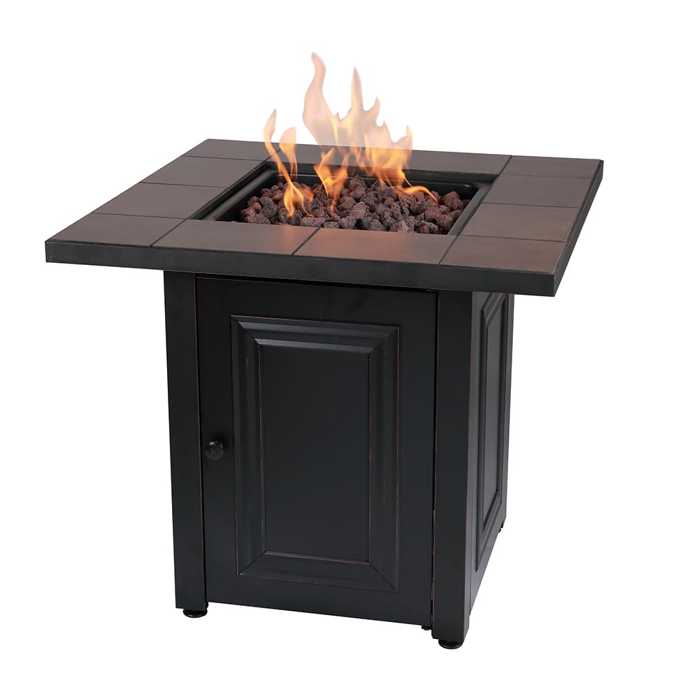 Fire Table The Vanderbilt, LP Gas Outdoor Fire Pit with Ceramic Tile Mantel Mr. Bar-B-Q Products