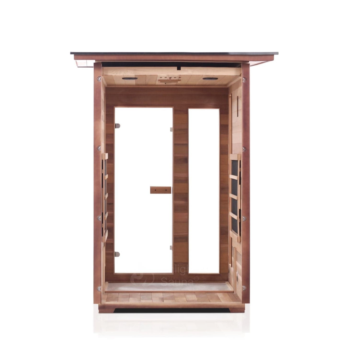 Enlighten Full Spectrum Infrared Sauna RUSTIC - 2 Slope - 2 Person Outdoor Sauna