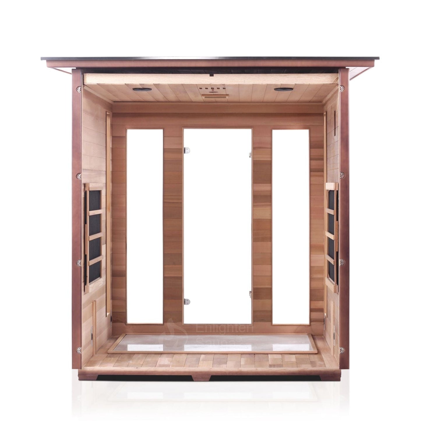 Enlighten Full Spectrum Infrared Sauna RUSTIC - 4 Slope - 4 Person Outdoor Sauna