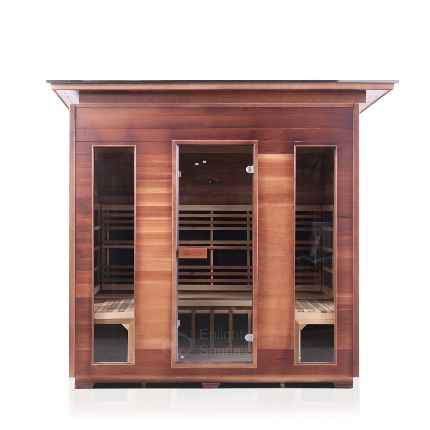 Enlighten Full Spectrum Infrared Sauna RUSTIC - 5 Slope - 5 Person Outdoor Sauna