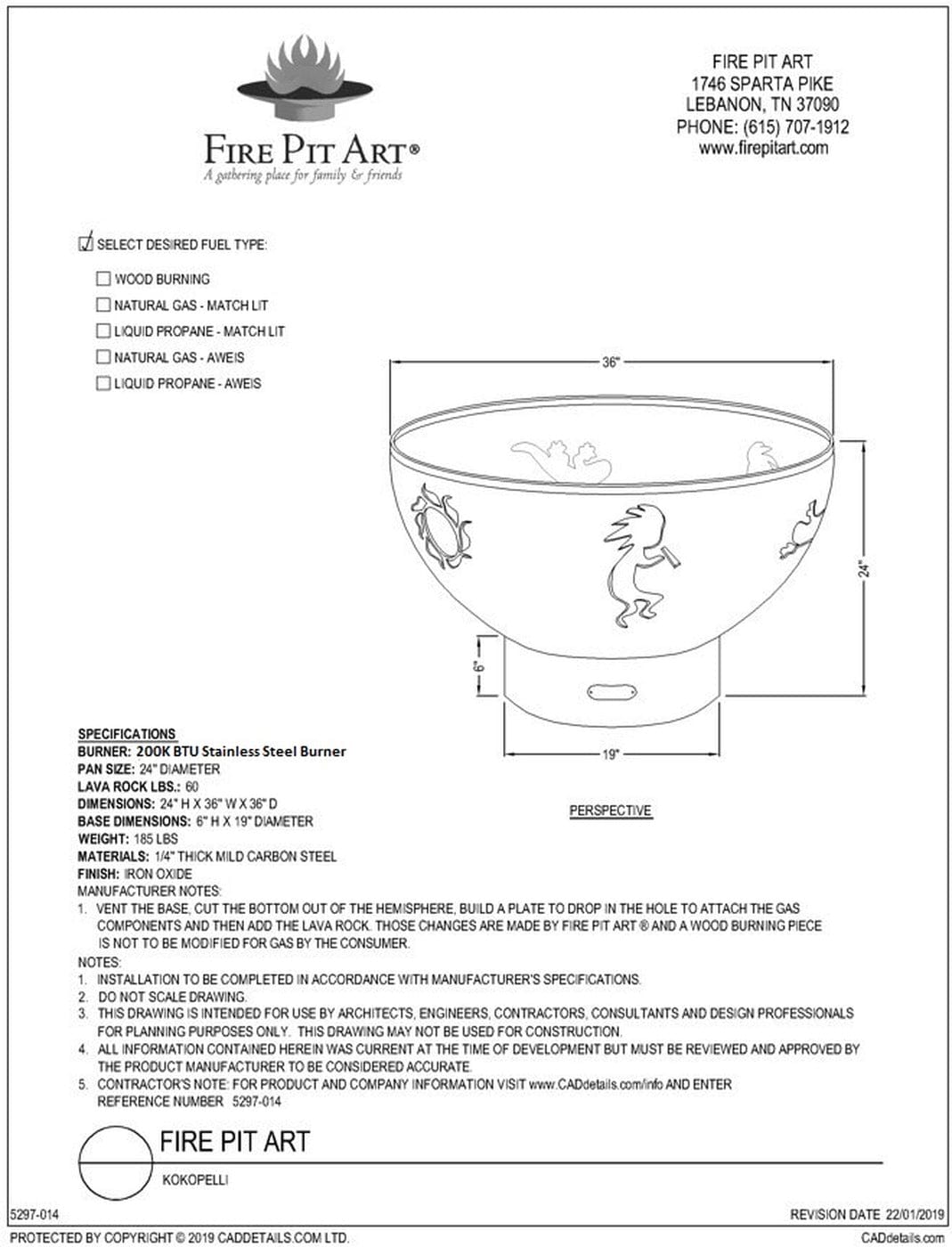 Fire Pit Art - Kokopelli Fire Pit Art