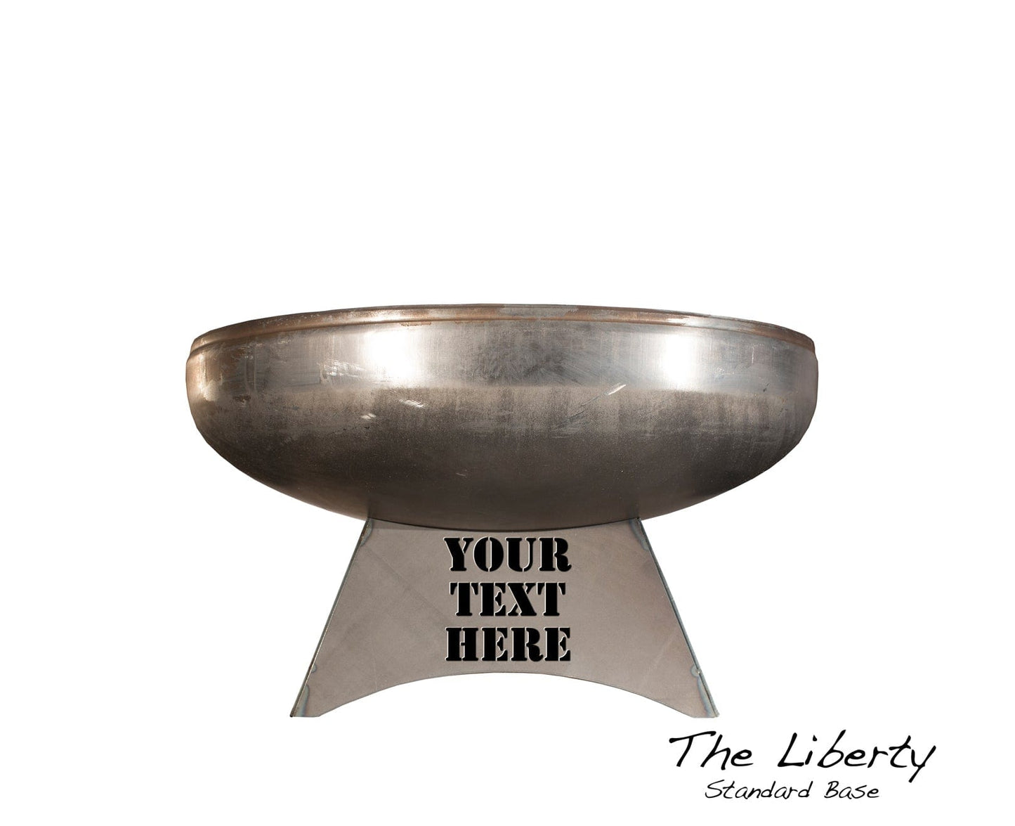 Fire Pits Liberty Fire Pit with Standard Base - Natural Steel Finish Ohio Flame