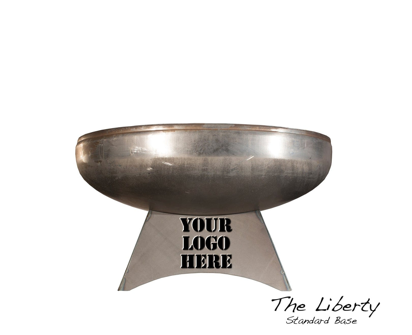 Fire Pits Liberty Fire Pit with Standard Base - Natural Steel Finish Ohio Flame
