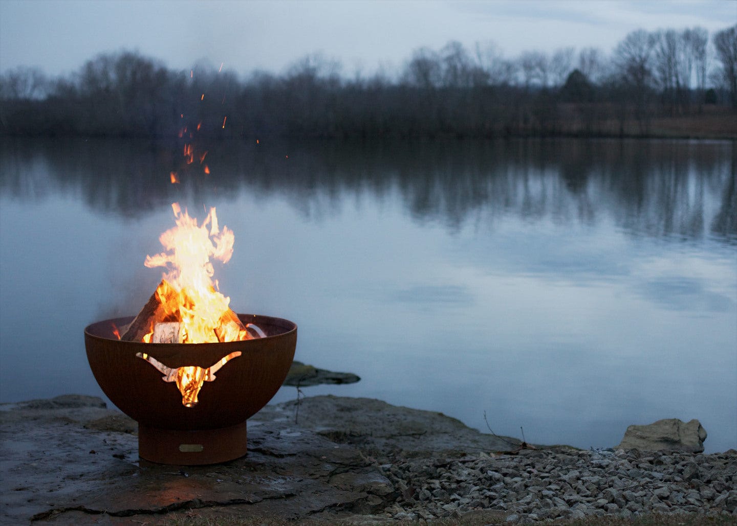 Fire Pit Art - Longhorn