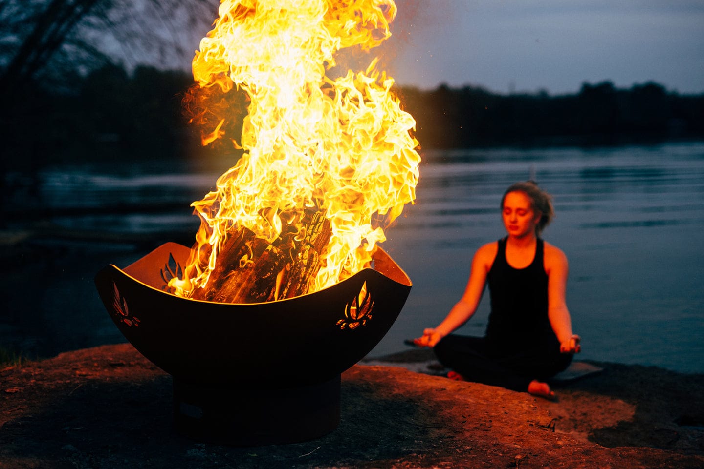 Fire Pit Art - Namaste