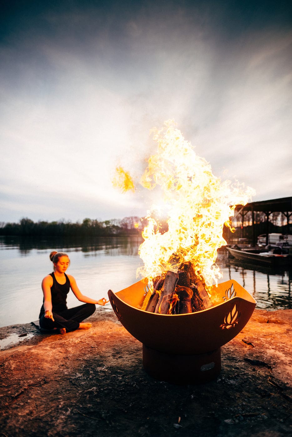 Fire Pit Art - Namaste