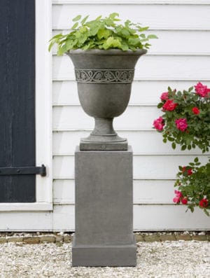 Campania International Williamsburg Strapwork Leaf Urn Planter - P-457
