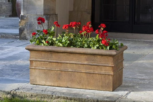 Campania International Classic Rolled Rim Window Box Planter - P-555