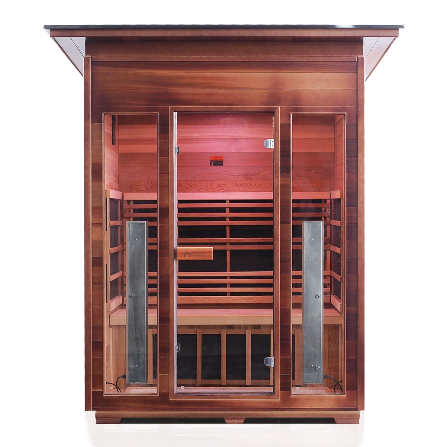 Enlighten Full Spectrum Infrared Sauna RUSTIC - 3 Slope - 3 Person Outdoor Sauna