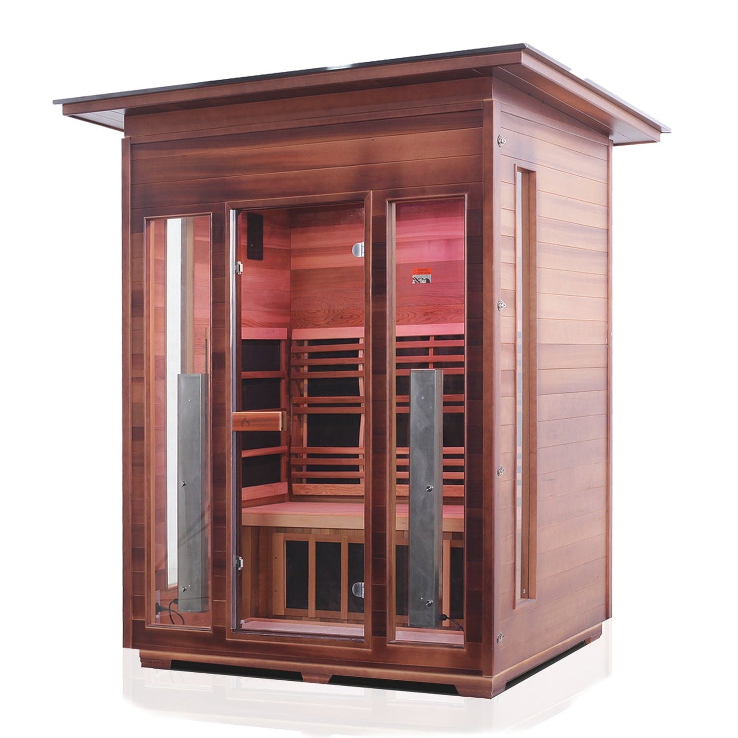 Enlighten Full Spectrum Infrared Sauna RUSTIC - 3 Slope - 3 Person Outdoor Sauna