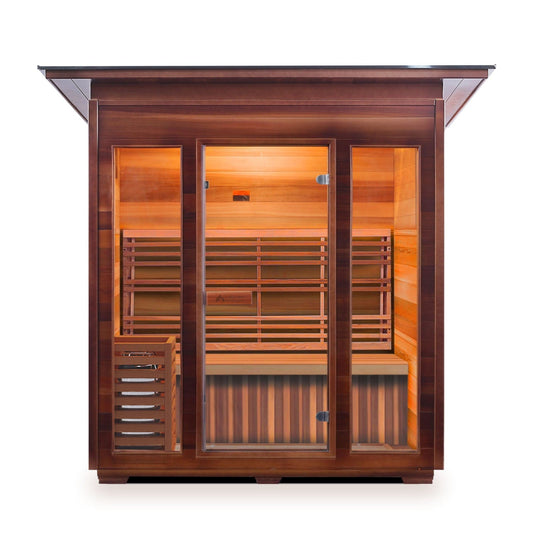 Enlighten Dry Traditional Sauna SunRise - 4 Slope - 4 Person Outdoor Sauna