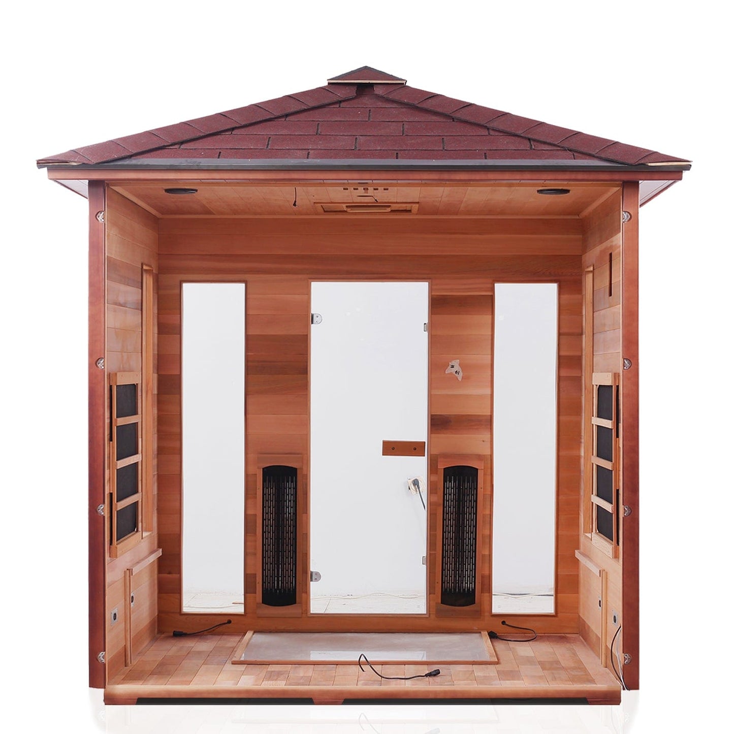 Enlighten Full Spectrum Infrared Sauna RUSTIC - 5 Peak - 5 Person Outdoor Sauna