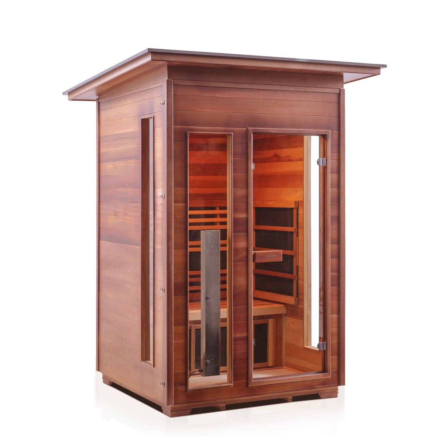 Enlighten Full Spectrum Infrared Sauna RUSTIC - 2 Slope - 2 Person Outdoor Sauna