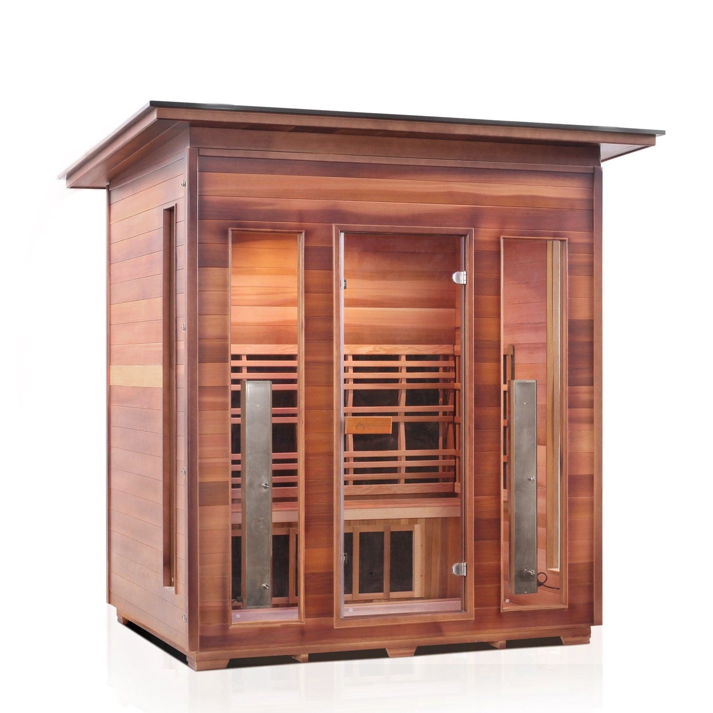 Enlighten Full Spectrum Infrared Sauna RUSTIC - 3 Slope - 3 Person Outdoor Sauna
