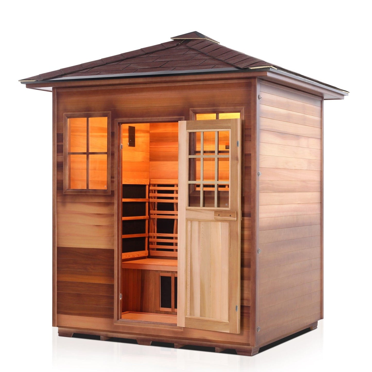 Enlighten Full Spectrum Infrared Sauna SIERRA - 4 Peak - 4 Person Outdoor Sauna