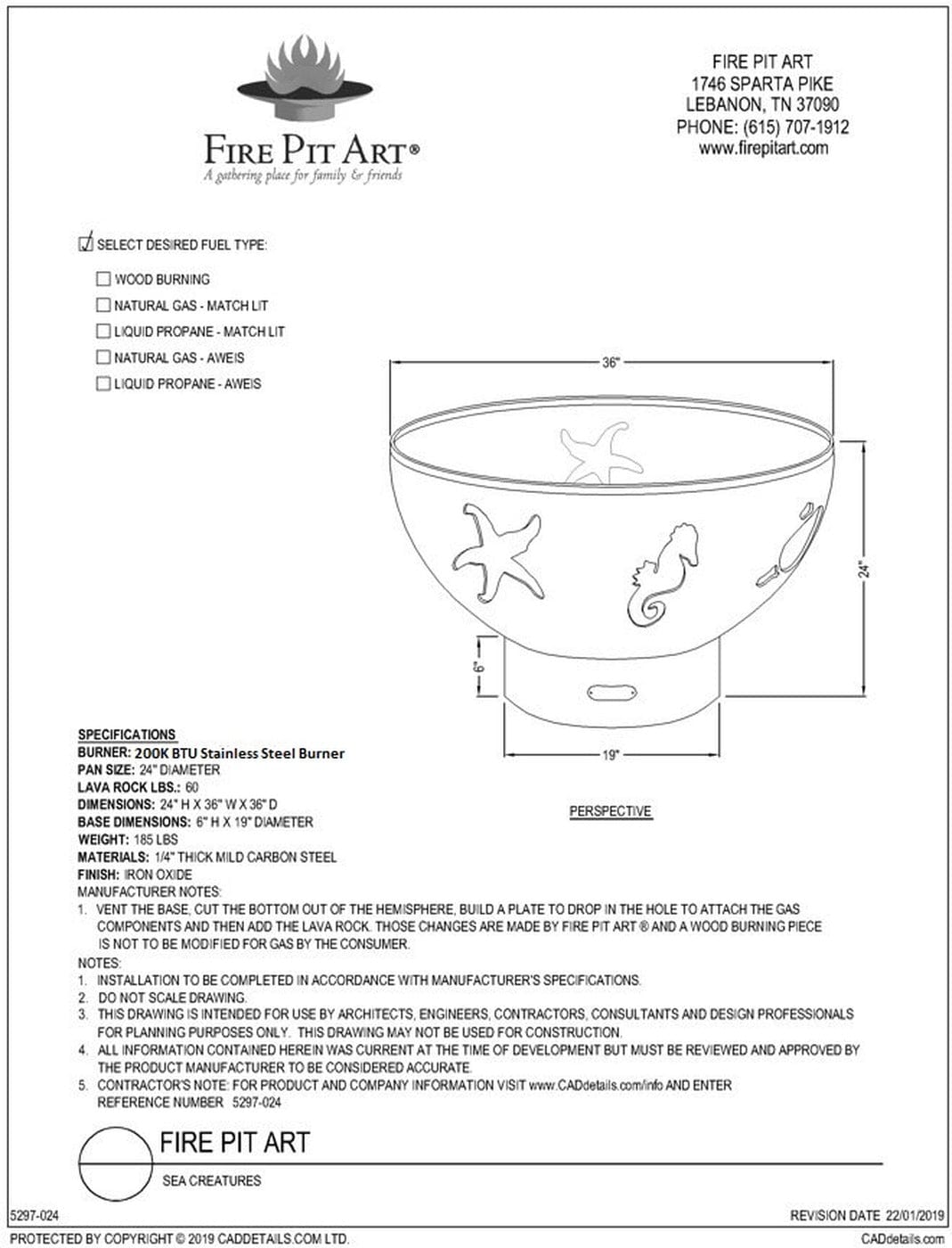 Fire Pit Art - Sea Creatures