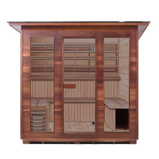 Enlighten Dry Traditional Sauna SUNRISE - 8 Slope - 8 Person Outdoor Sauna