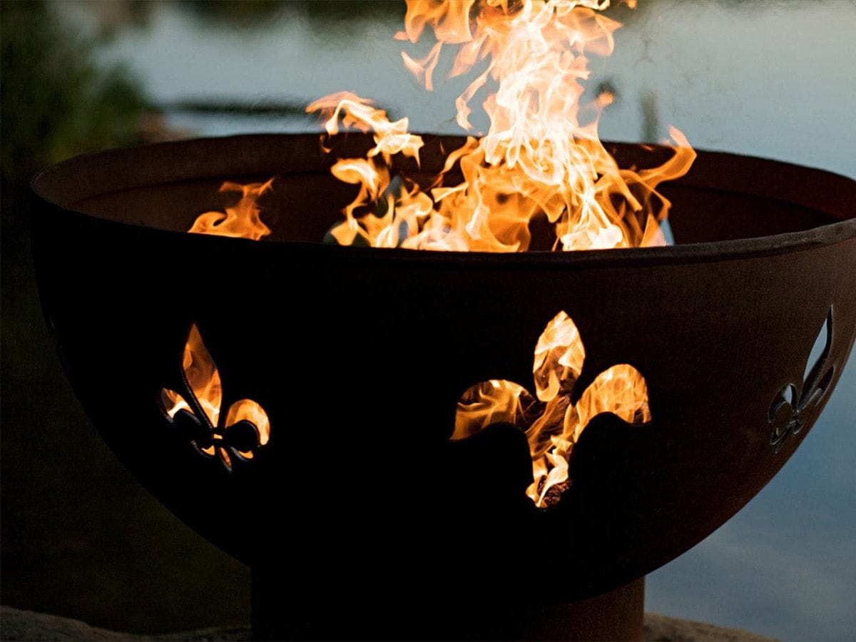 Fire Pit Art - Fleur de Lis