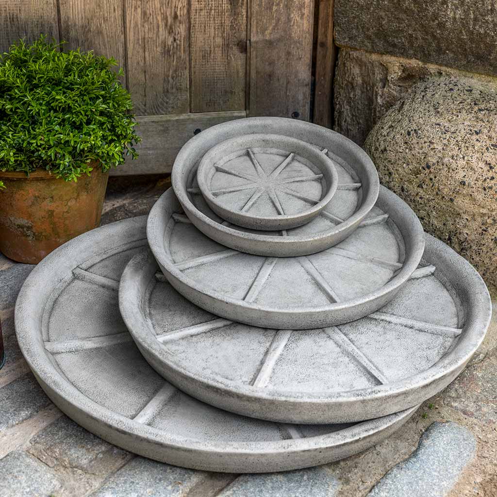 20 inch ceramic plant saucer Campania Saucer Garden Statue - PS-004