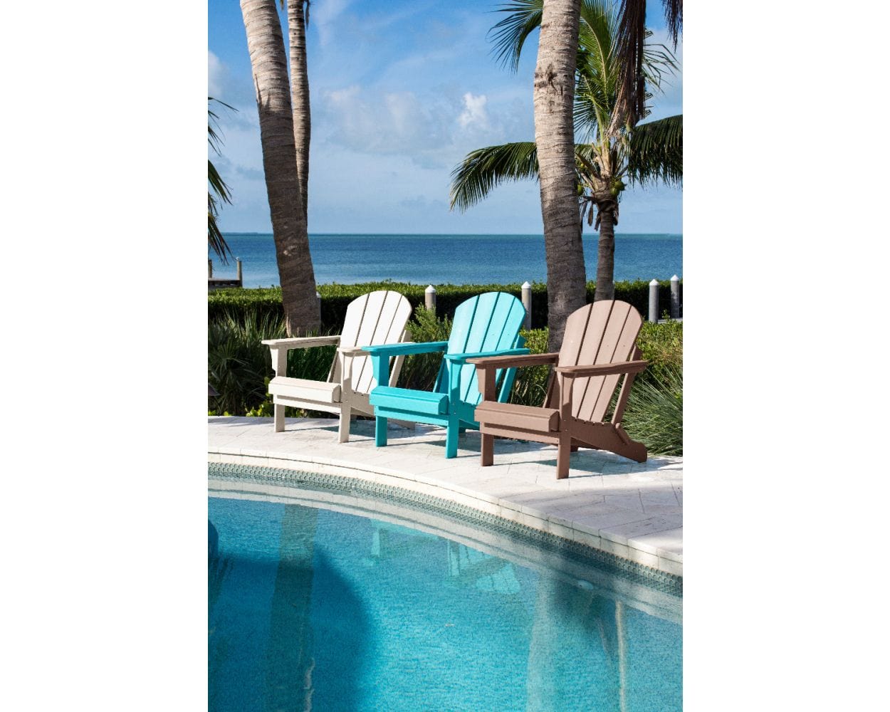 Panama Jack Outdoor Collection Folding Poly Resin Adirondack Chair