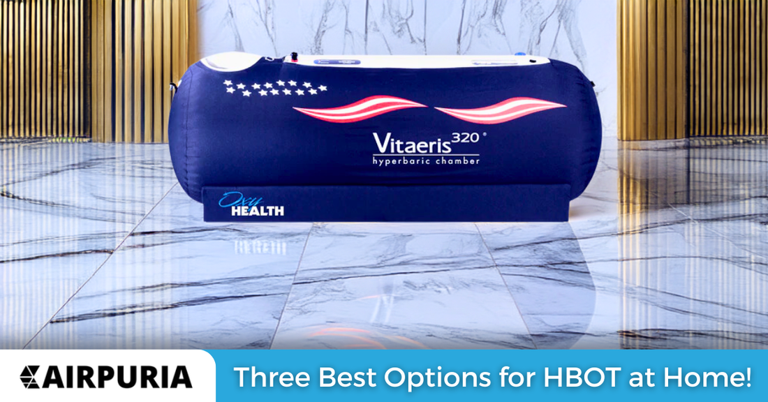 Featured image showing the OxyHealth Vitaeris 320 for HBOT at home.