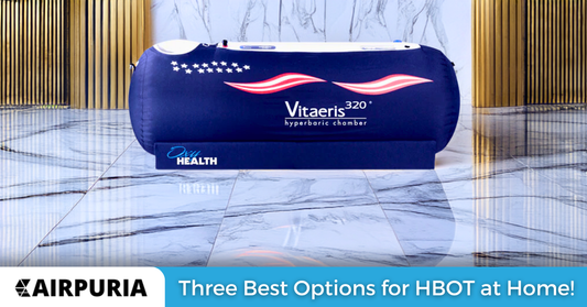 Featured image showing the OxyHealth Vitaeris 320 for HBOT at home.