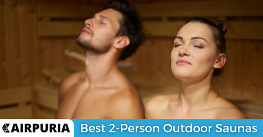An image of two people in the sauna for the blog all about 2-Person Outdoor Saunas.