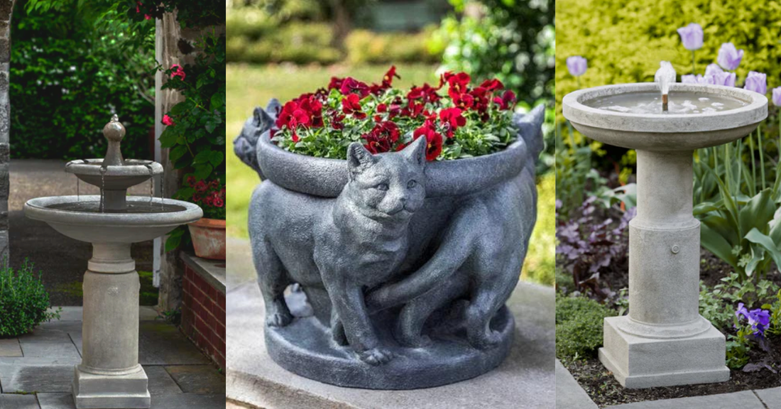 An image of Campania planters and fountains where you can save with free shipping at Airpuria.