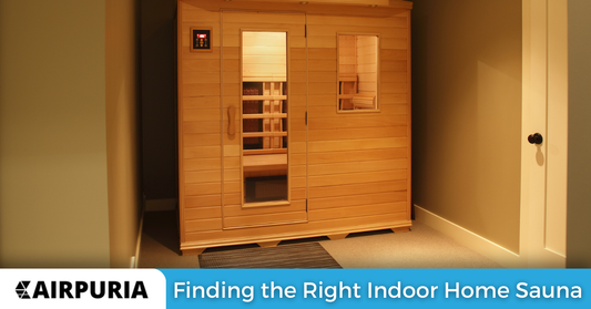 Image of a home indoor sauna offered by Airpuria with free shipping.