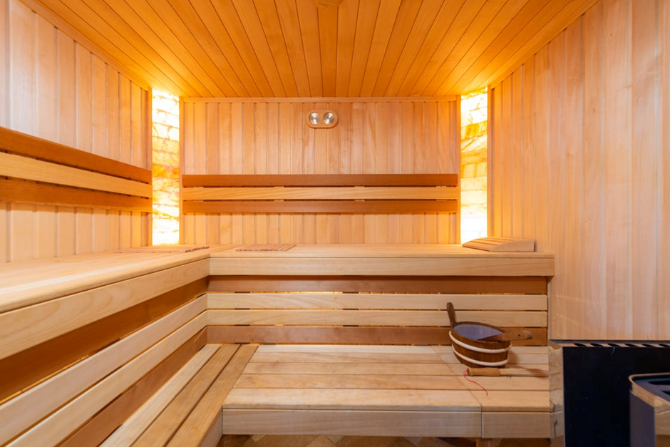 The inside of a medical sauna designed to heal your muscles, improve blood flow, and range of motion.