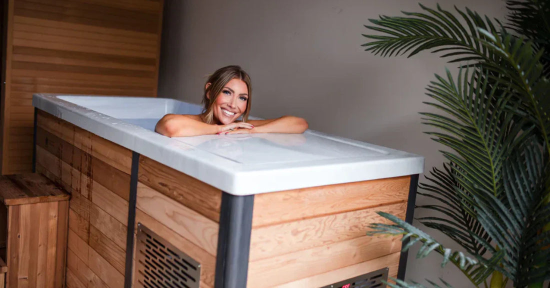 Image showing a cold plunge tub setup.