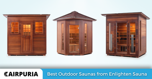 Enlighten Sauna's best outdoor saunas in a beautiful backyard setting
