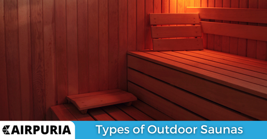 Image Showing Different Types of Outdoor Saunas: Infrared, Traditional, & Steam Saunas