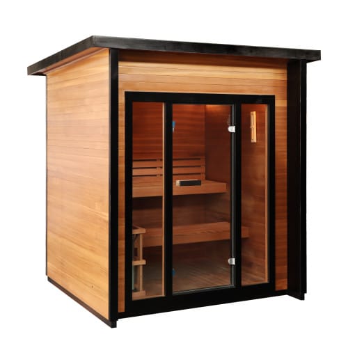 Sunray Cayman 4-Person Double Bench Outdoor Traditional Sauna