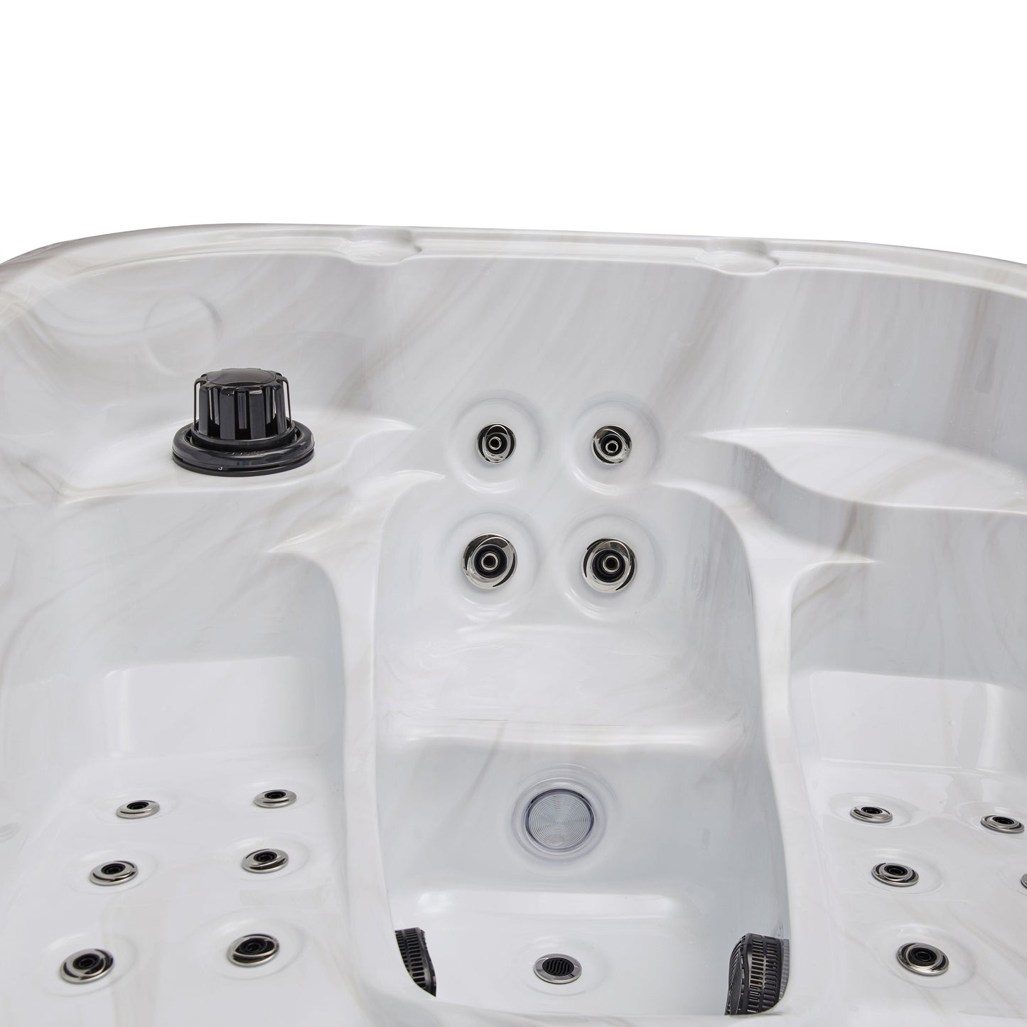 Luxury Spas Largo 3-person Hot Tub (WS-696-CG) - Cloud Gray